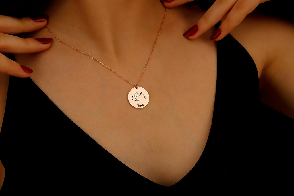 Personalized Pet Paw Print Necklace | Perfect Gift for Dog & Cat Lovers