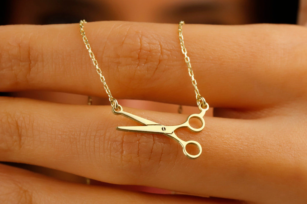 Tiny Lesbian Jewelry - Scissors Necklace in Silver, Gold, and Rose