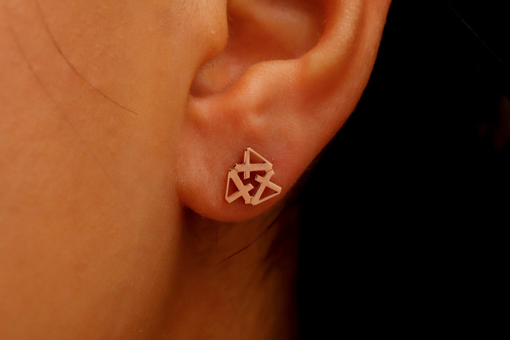 Angel Aura Unique Stud Earrings - Embrace Your Purpose with Sparkling Angel Numbers