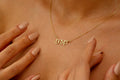 Custom Kartvelian Name Necklace - 14K Gold Georgian Script with Birthstone - Personalize Any Name