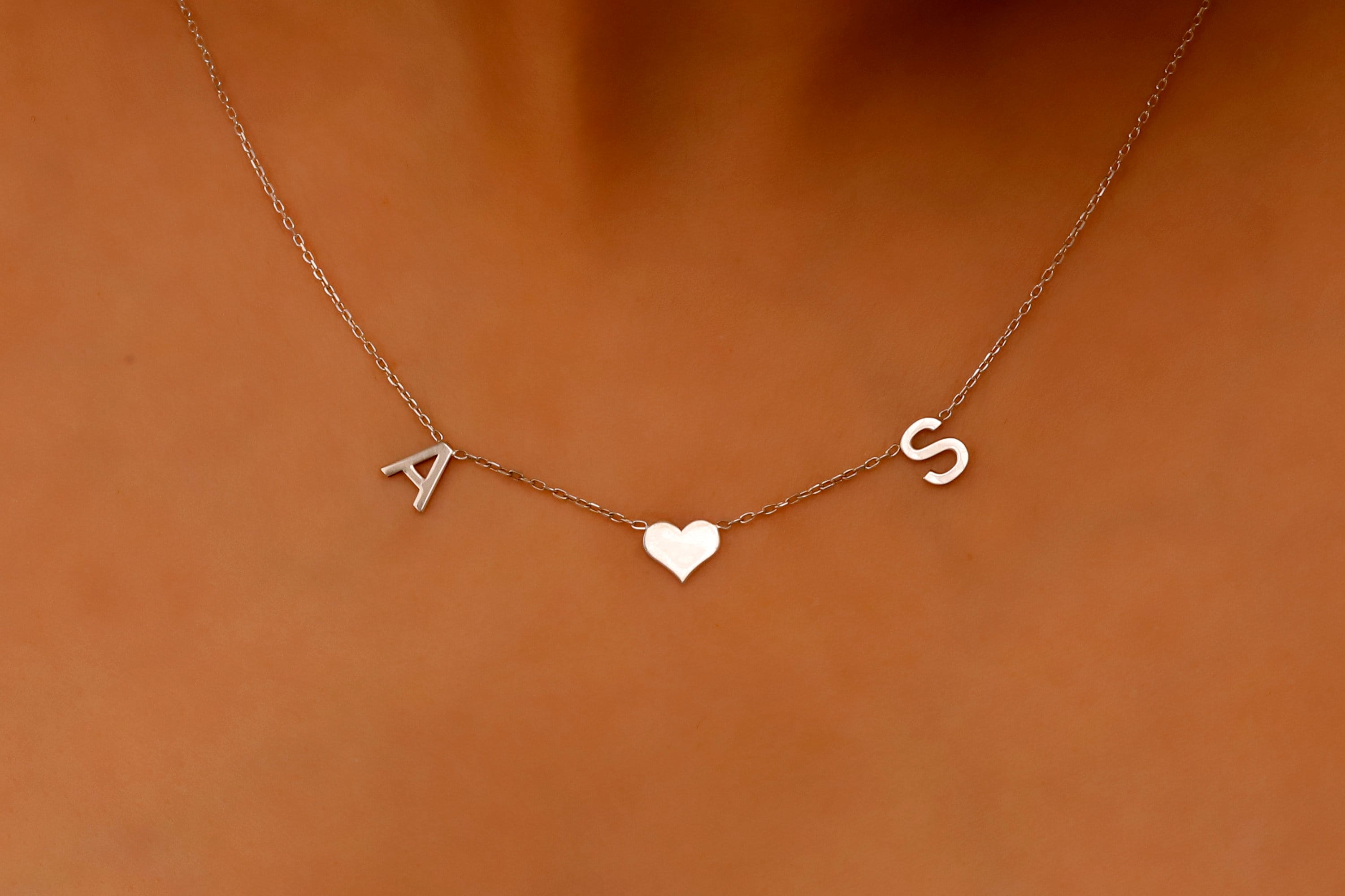 Initial Heart Necklace | Delicate Personalized Jewelry for Women