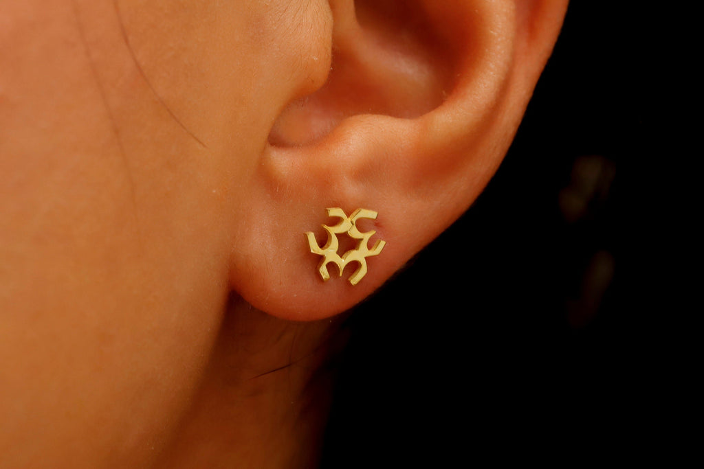 Angel Aura Unique Stud Earrings - Embrace Your Purpose with Sparkling Angel Numbers