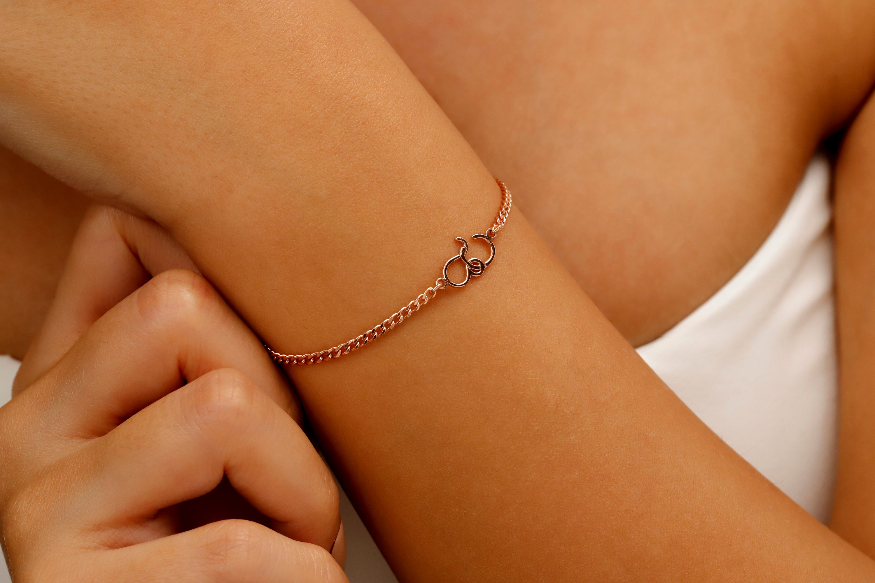 Interlocking Zodiac & Initial Bracelet - Custom Astrology Jewelry