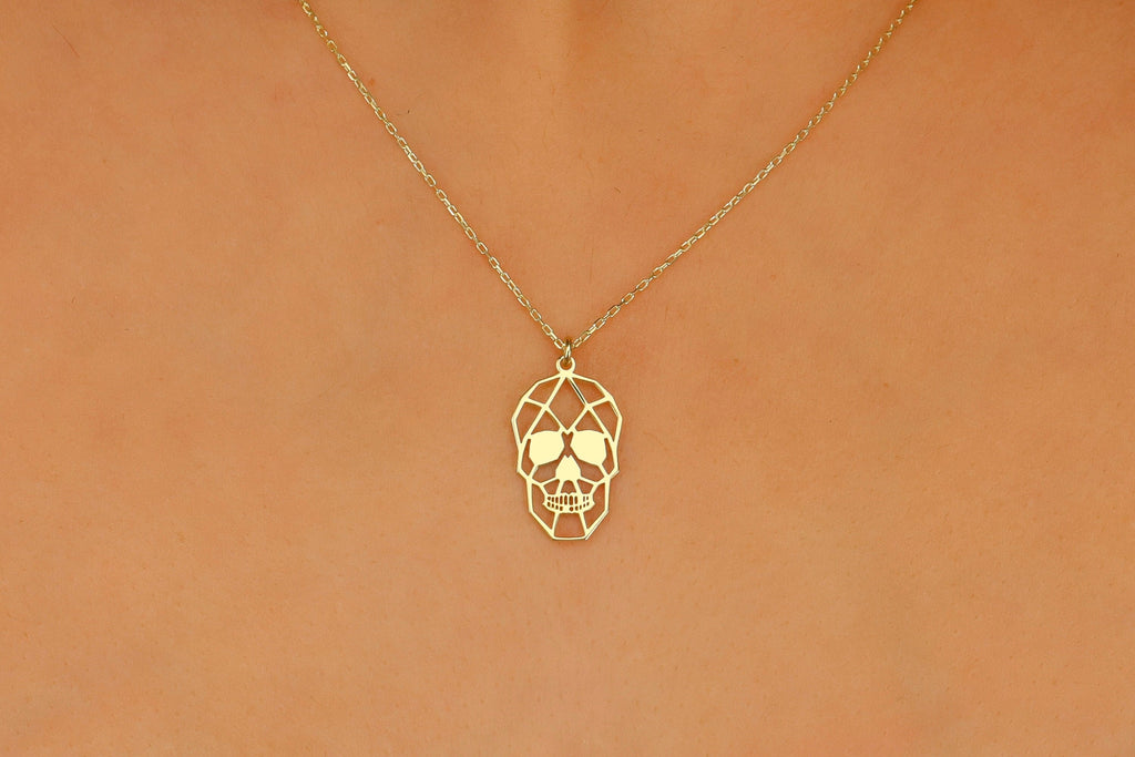 Sugar Skull Jewelry Co. Sterling Silver Sugar Skull Necklace | Dainty Day of the Dead Gothic Jewelry
