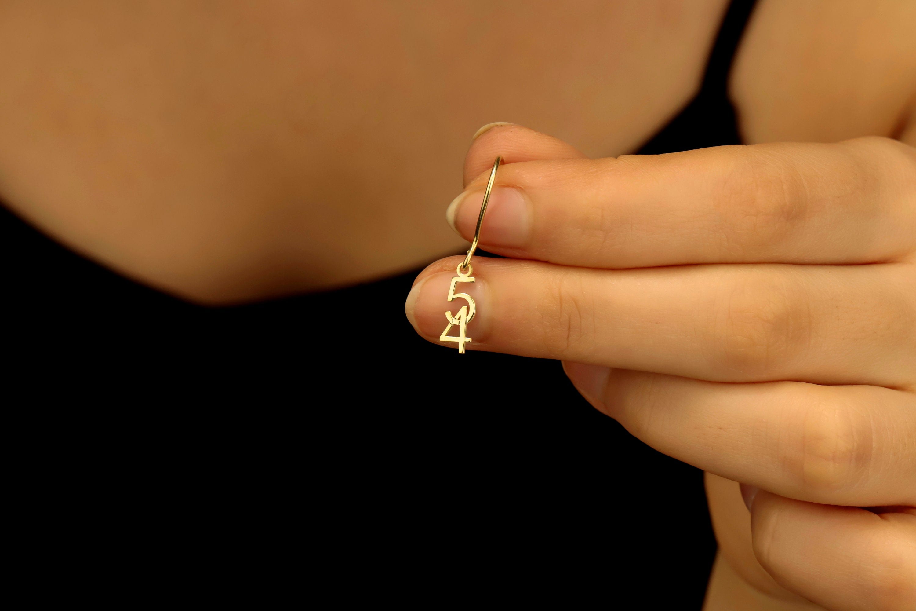 Lucky Charm Jewelry Sterling Silver Number Drop Earrings