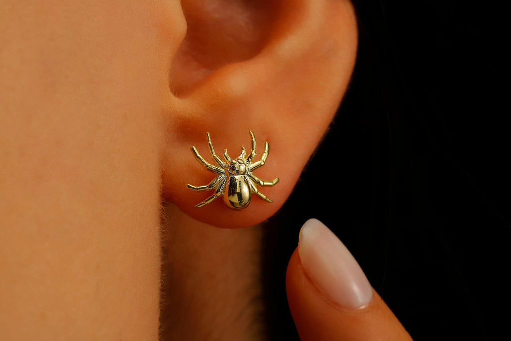 Spider Earrings - Dazzling Silver & Gold Variants for a Bold Statement