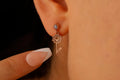 Personalized Birth Month Flower & Birthstone Dangle Earrings