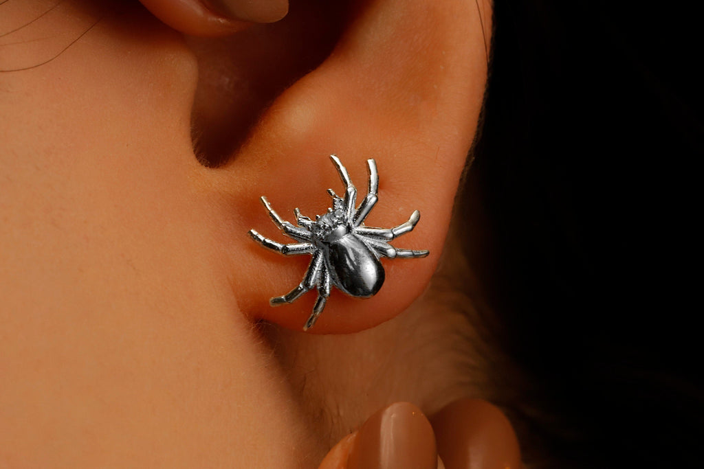 Arachnid Spooky Tarantula Earrings in  925 Sterling Silver