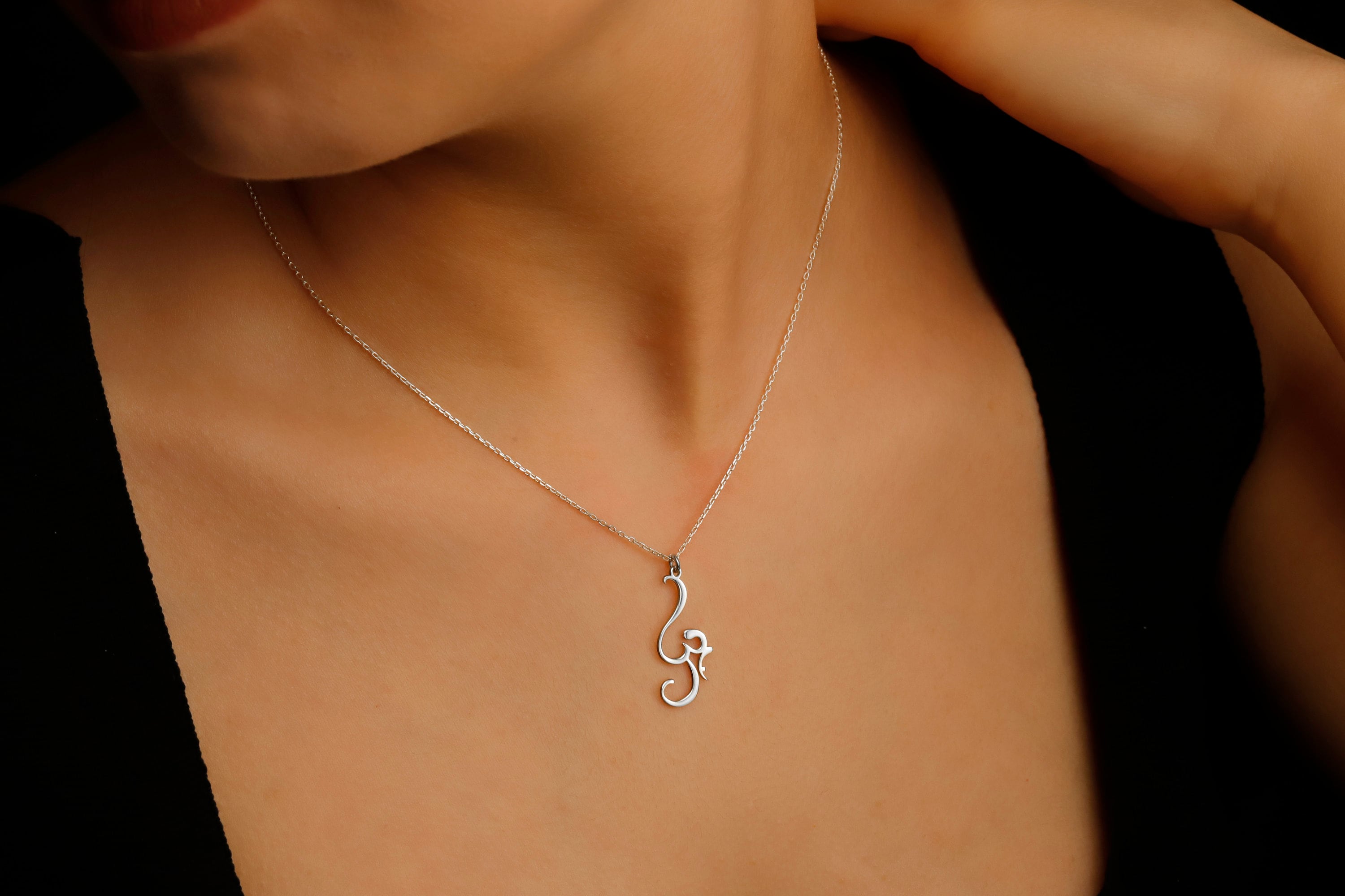 Sterling Silver Yoga Symbol Necklace