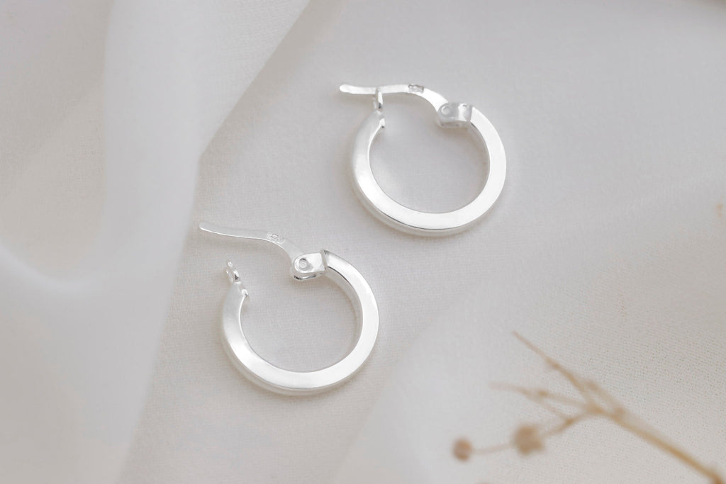 Dazzling Gold Huggie Hoops - Sterling Silver Multi-Hole Design, Perfect Stacked Sleeper Earrings for Effortless Style