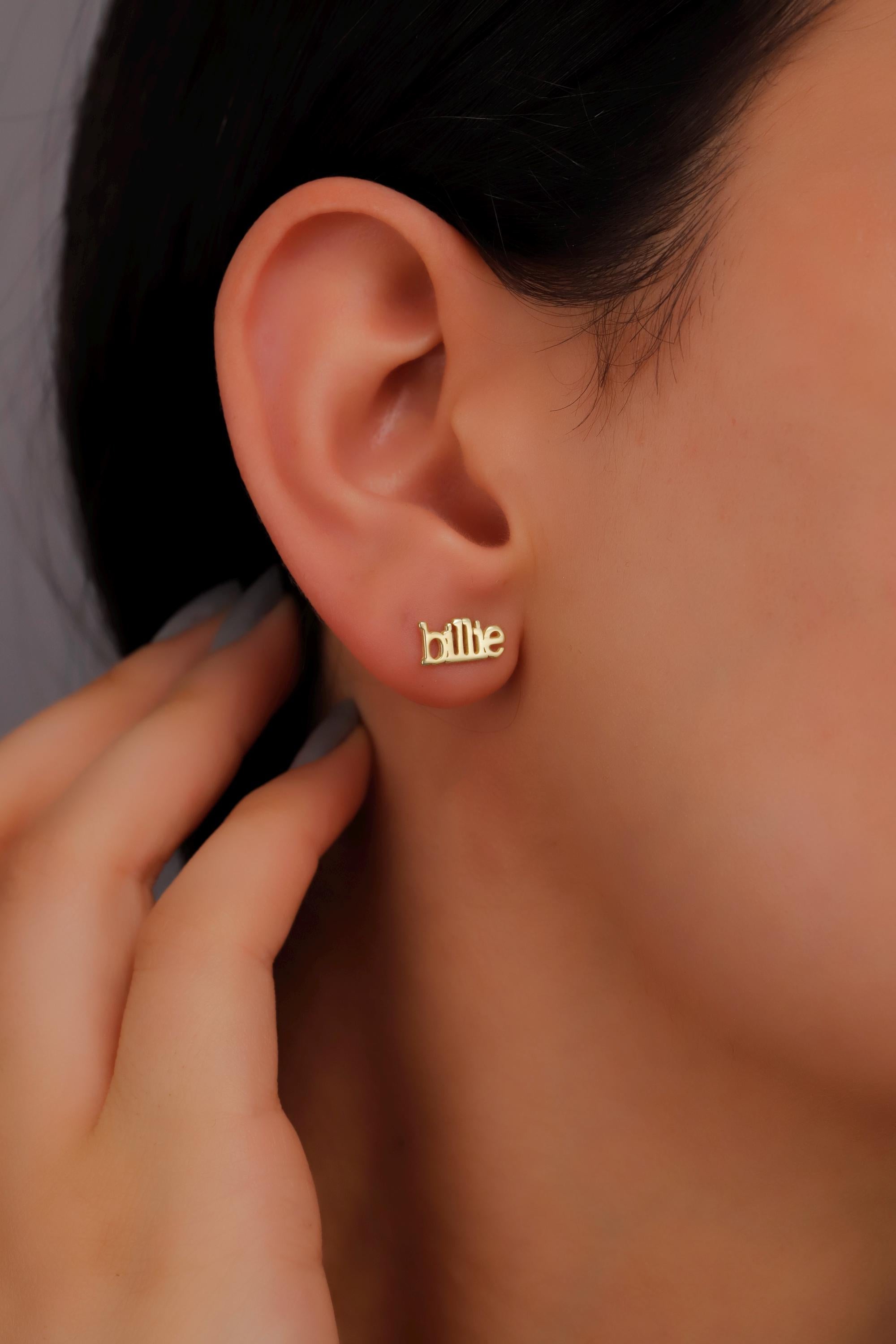 Goldsmith Personalized Gold Name Earrings - Dainty Minimalist Jewelry for Unique Gifting