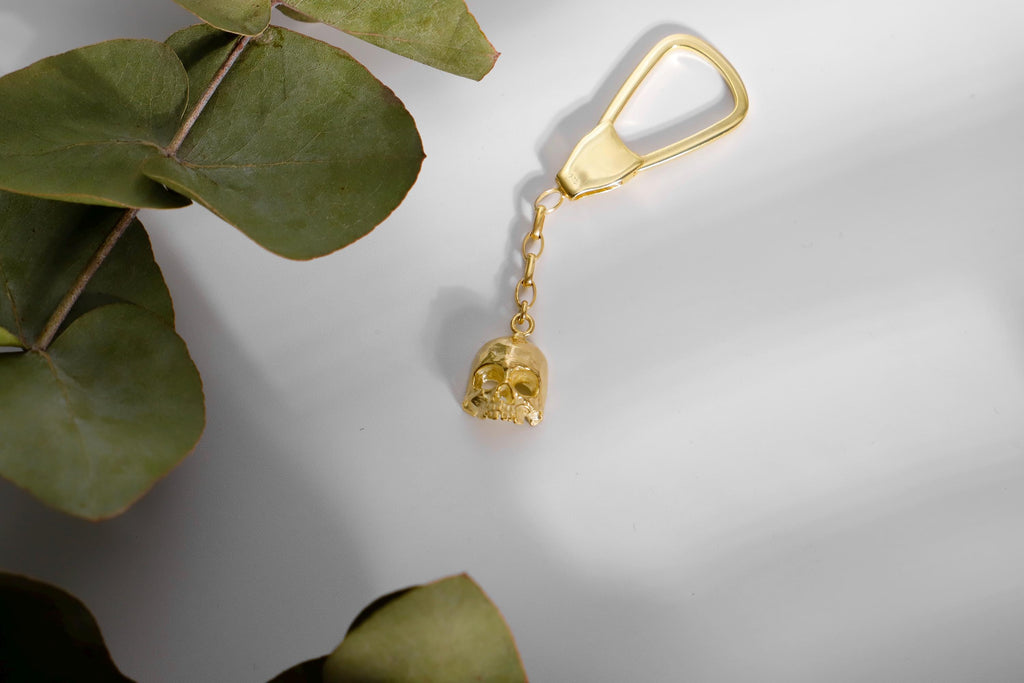Unique Skull Keychain in 925 Sterling Silver