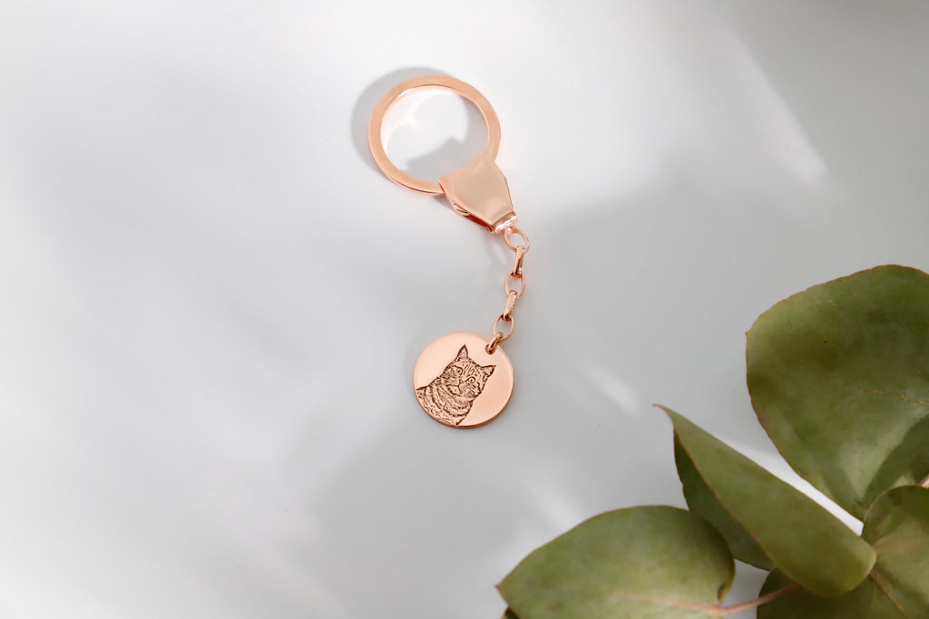 Purrsonalized Cat Keychain - Unique Custom Design for Cat Lovers by SilverGoldandRose