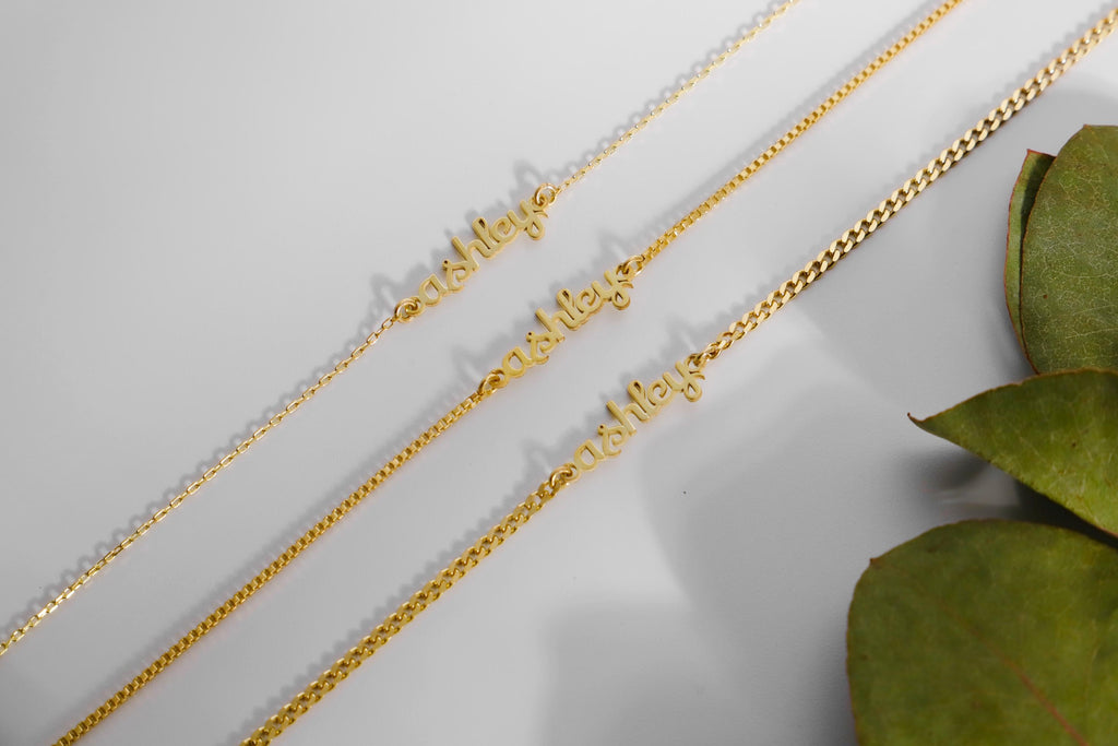 Gleam & Glow Personalized Gold Name Necklace - Dainty Double Name Jewelry