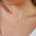 Tiny Initial Heart Necklace | Custom Dainty Pendant in Sterling Silver