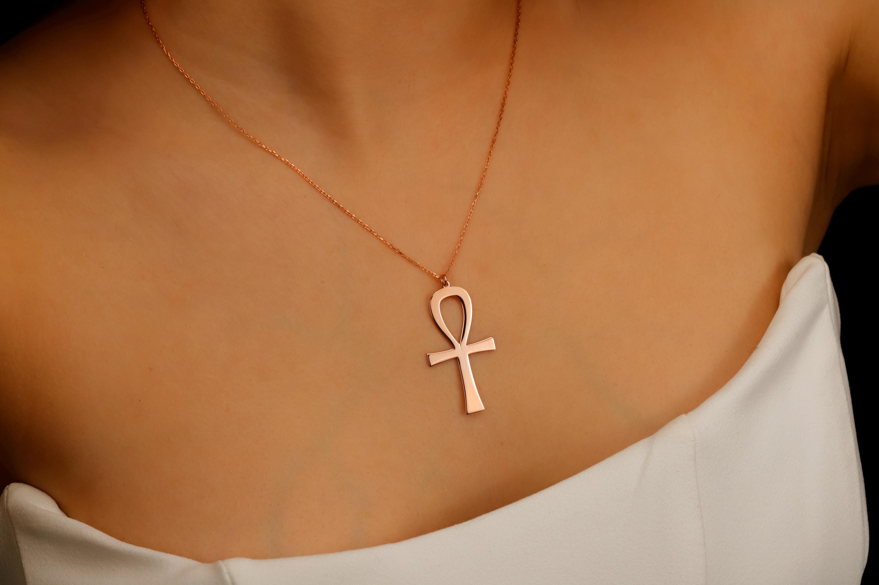 Ankh Necklace - Sterling Silver, Gold & Rose Gold Designs