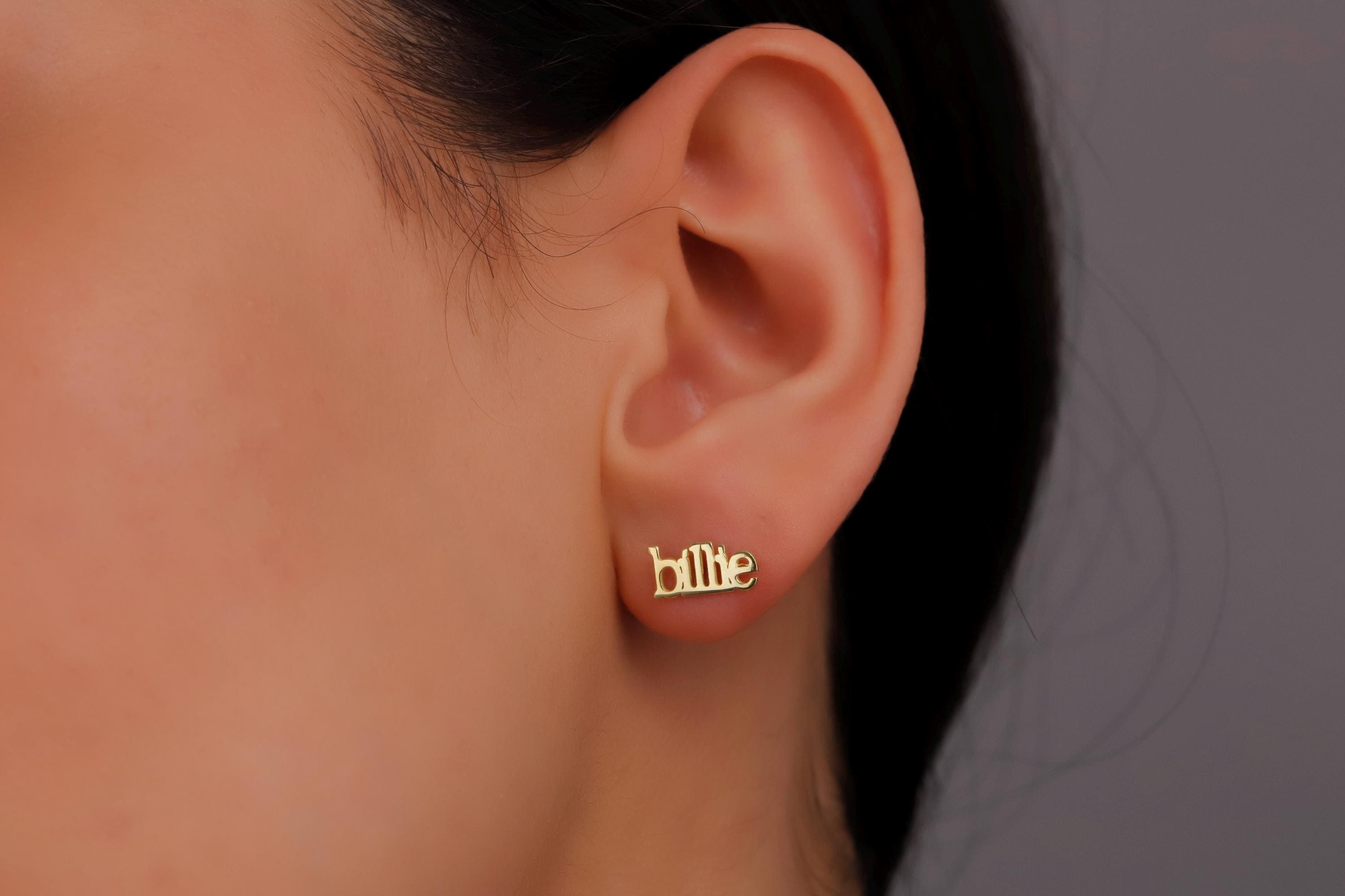 Goldsmith Personalized Gold Name Earrings - Dainty Minimalist Jewelry for Unique Gifting