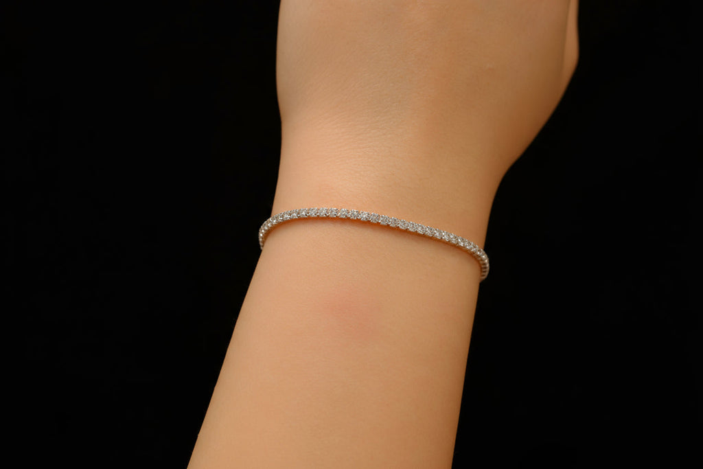Dazzling Dainty Tennis Bracelet Sterling Silver | Perfect Minimalist Gift