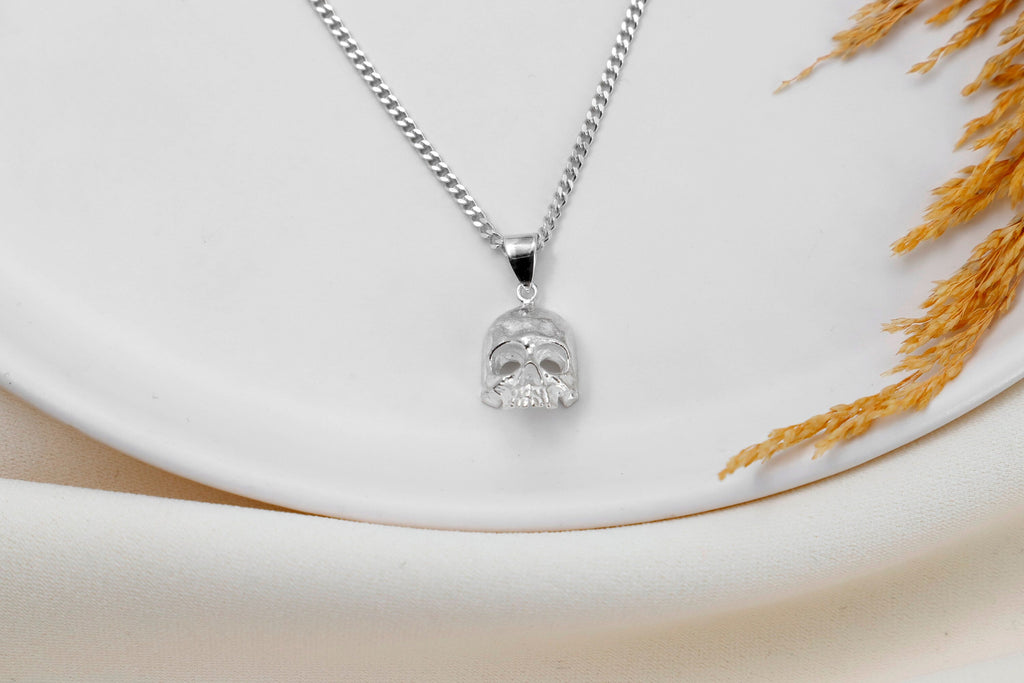 Skull Charm Necklace by SilverGoldandRose - Daring Elegance with a Touch of Edge