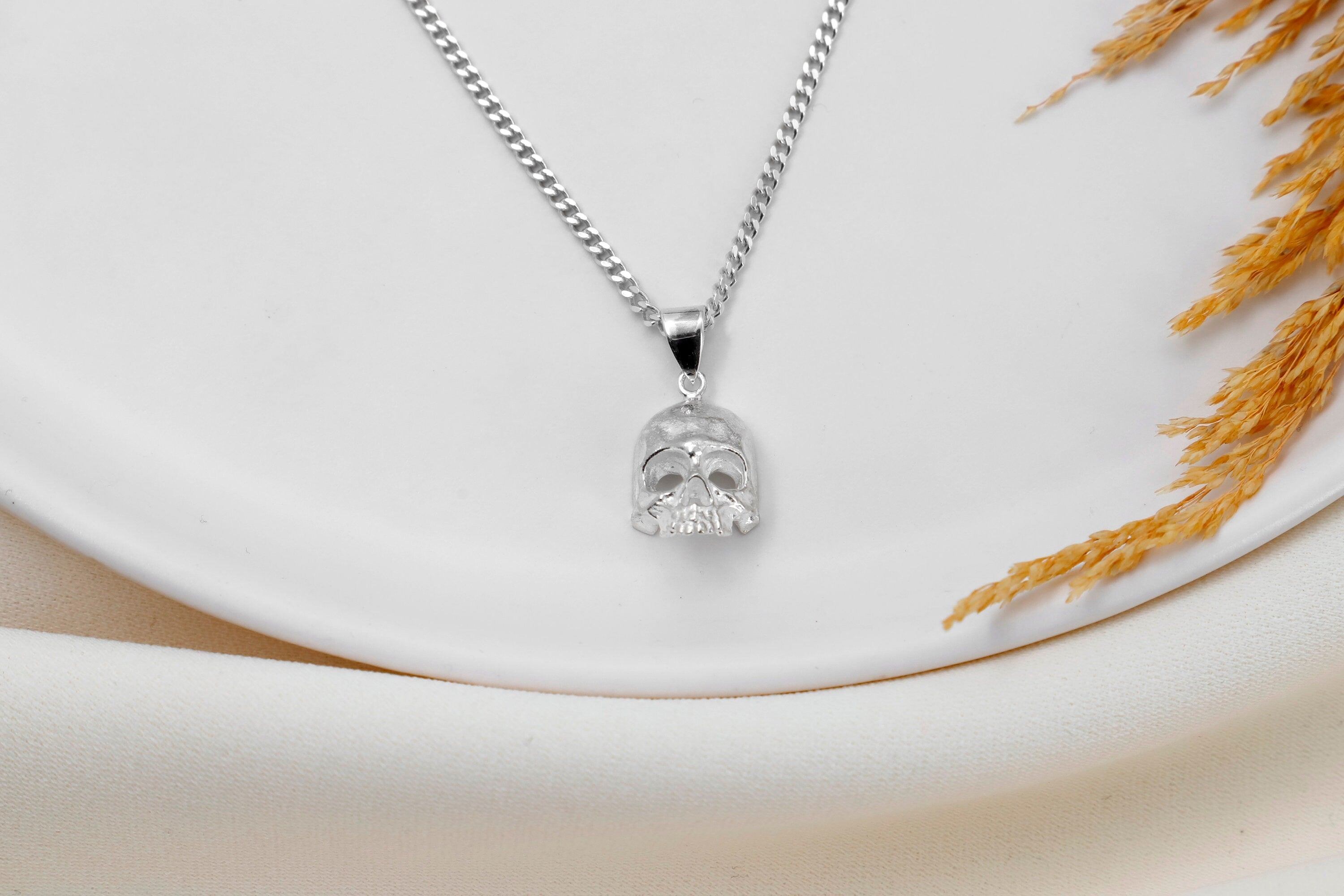 Skull Charm Necklace by SilverGoldandRose - Daring Elegance with a Touch of Edge