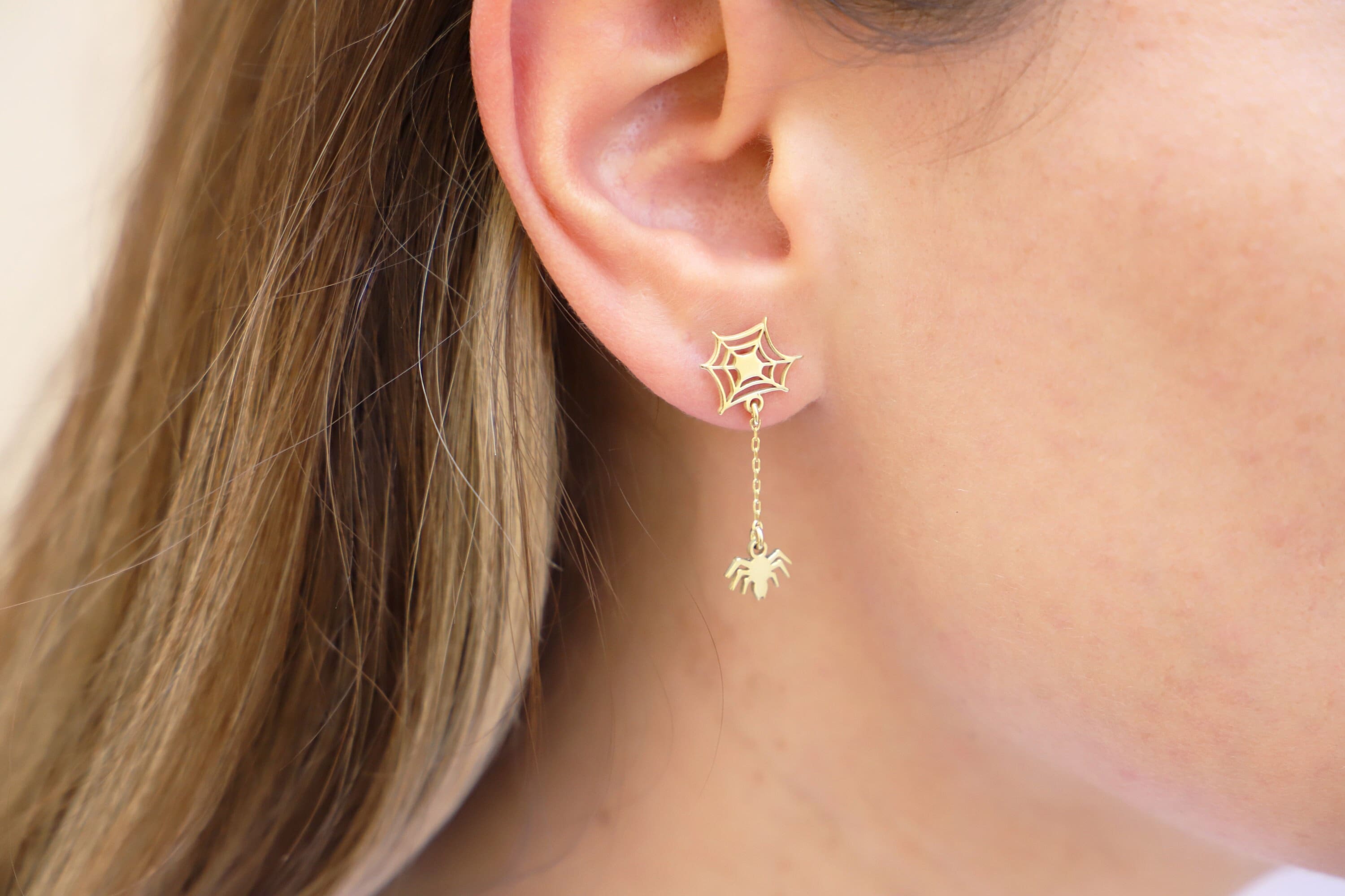 WebWonders Spider Web Earrings - Intricate Design for Bold Style