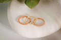 Pinky Elegance: Stackable Diamond Twist 3 Ring Set – Gold & Rose Gold Designs