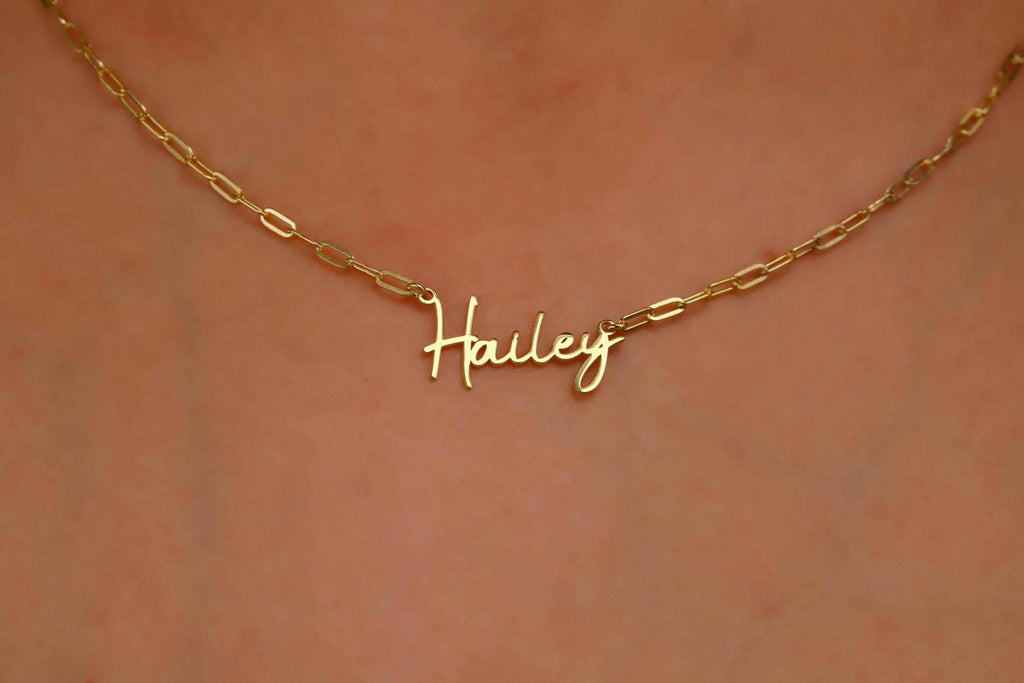 Link Chain Name Necklace - Customizable Elegant Design for a Personalized Touch