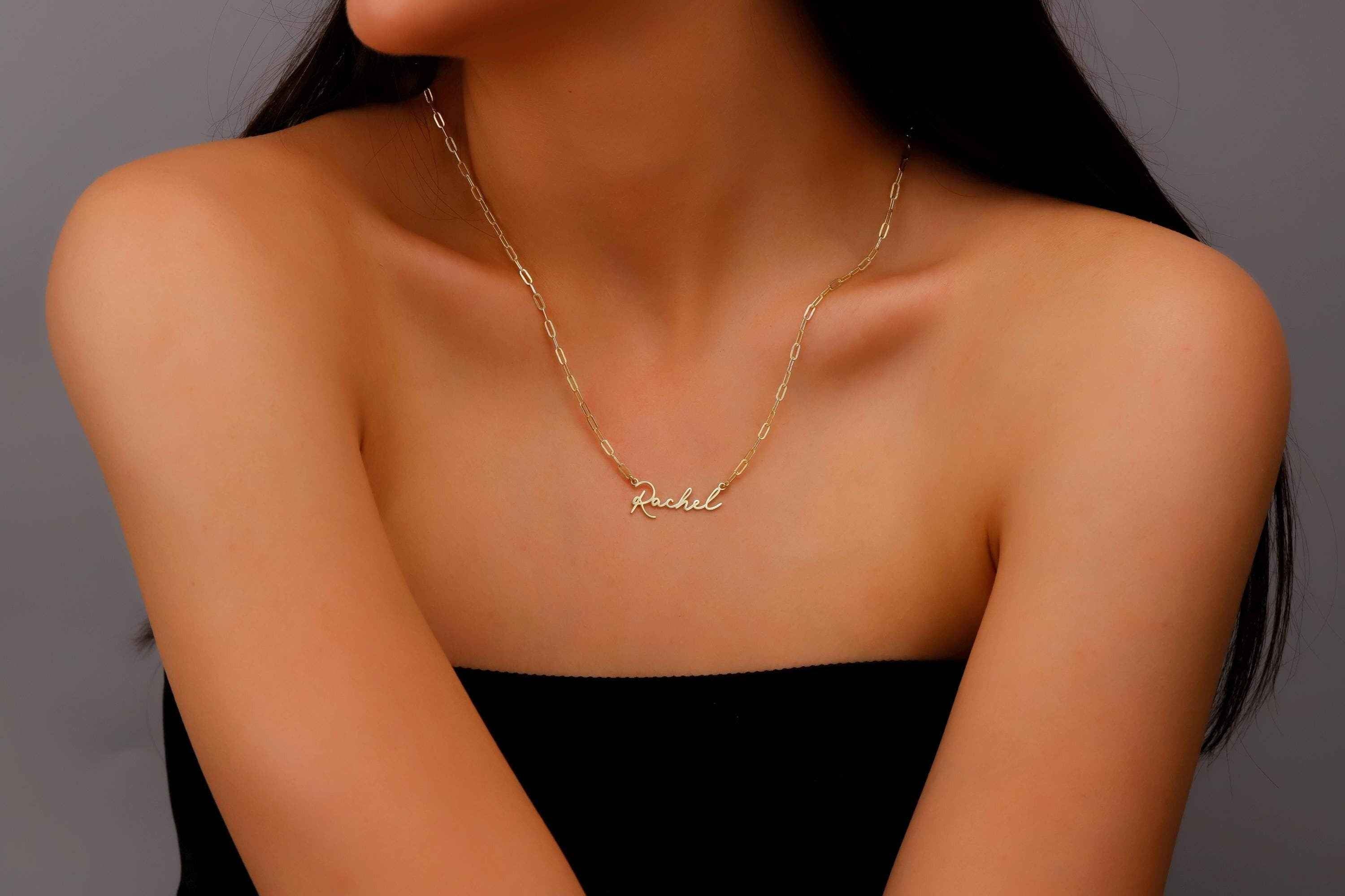 Link Chain Name Necklace - Customizable Elegant Design for a Personalized Touch