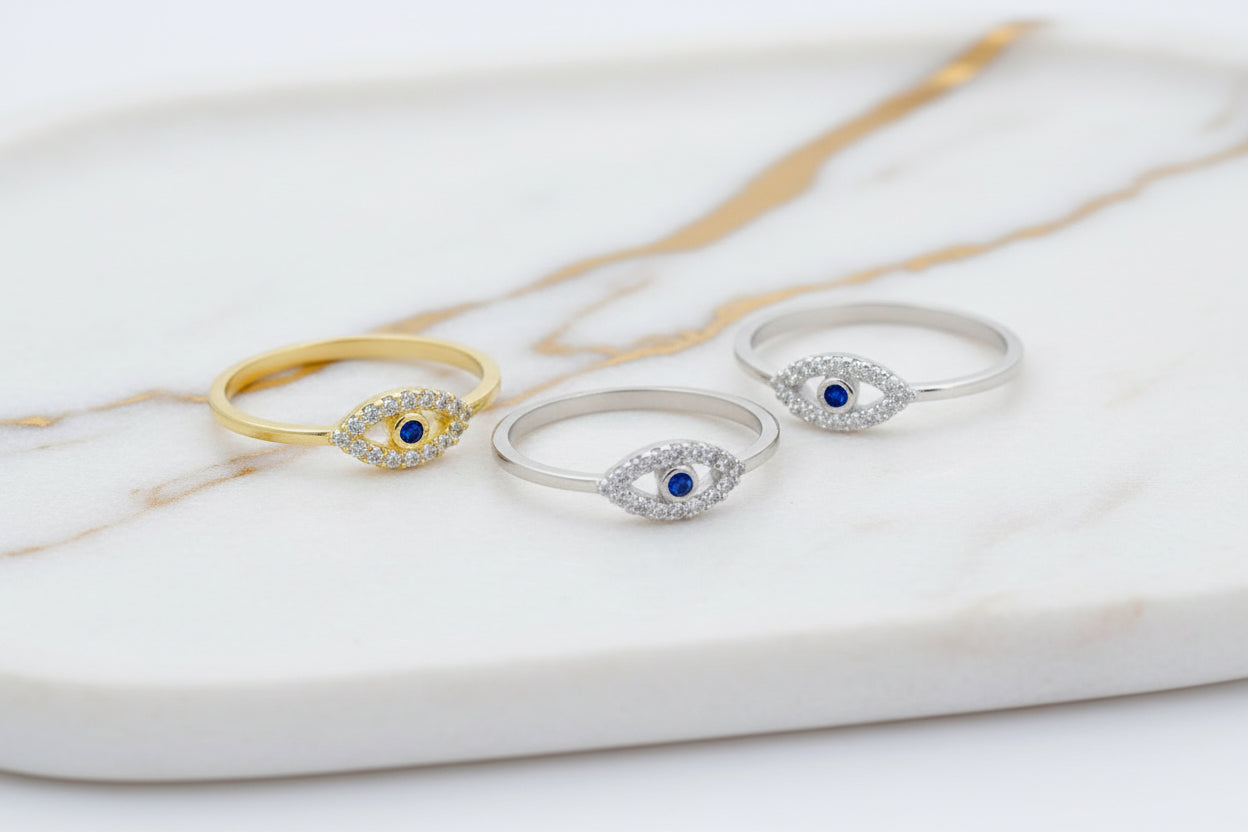 Elysian Evil Eye Rings – Stylish Protection Against Negativity