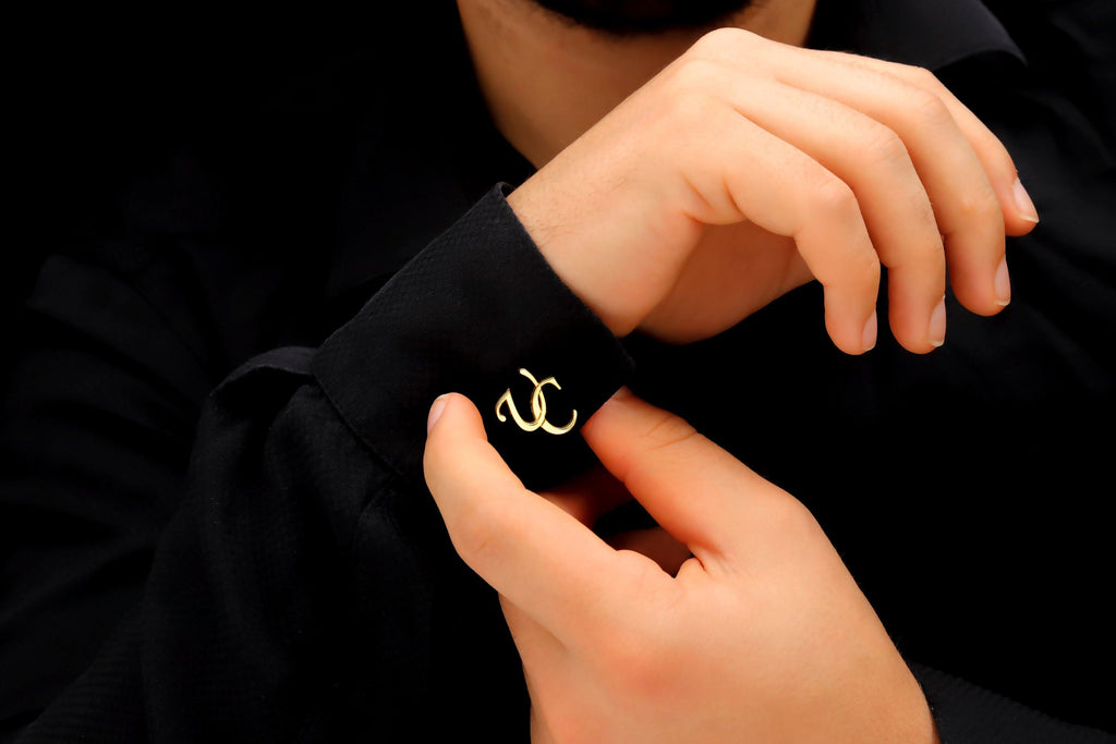 Personalized Unique Letters Cufflinks in 925 Sterling Silver