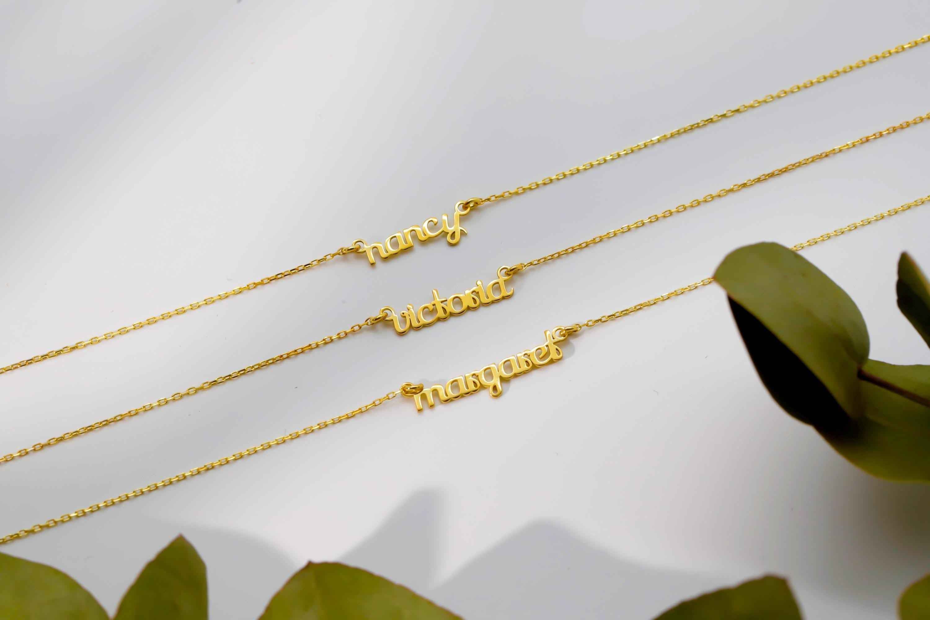 14K Gold Personalized Name Necklace - Shine Bright with Custom Elegance