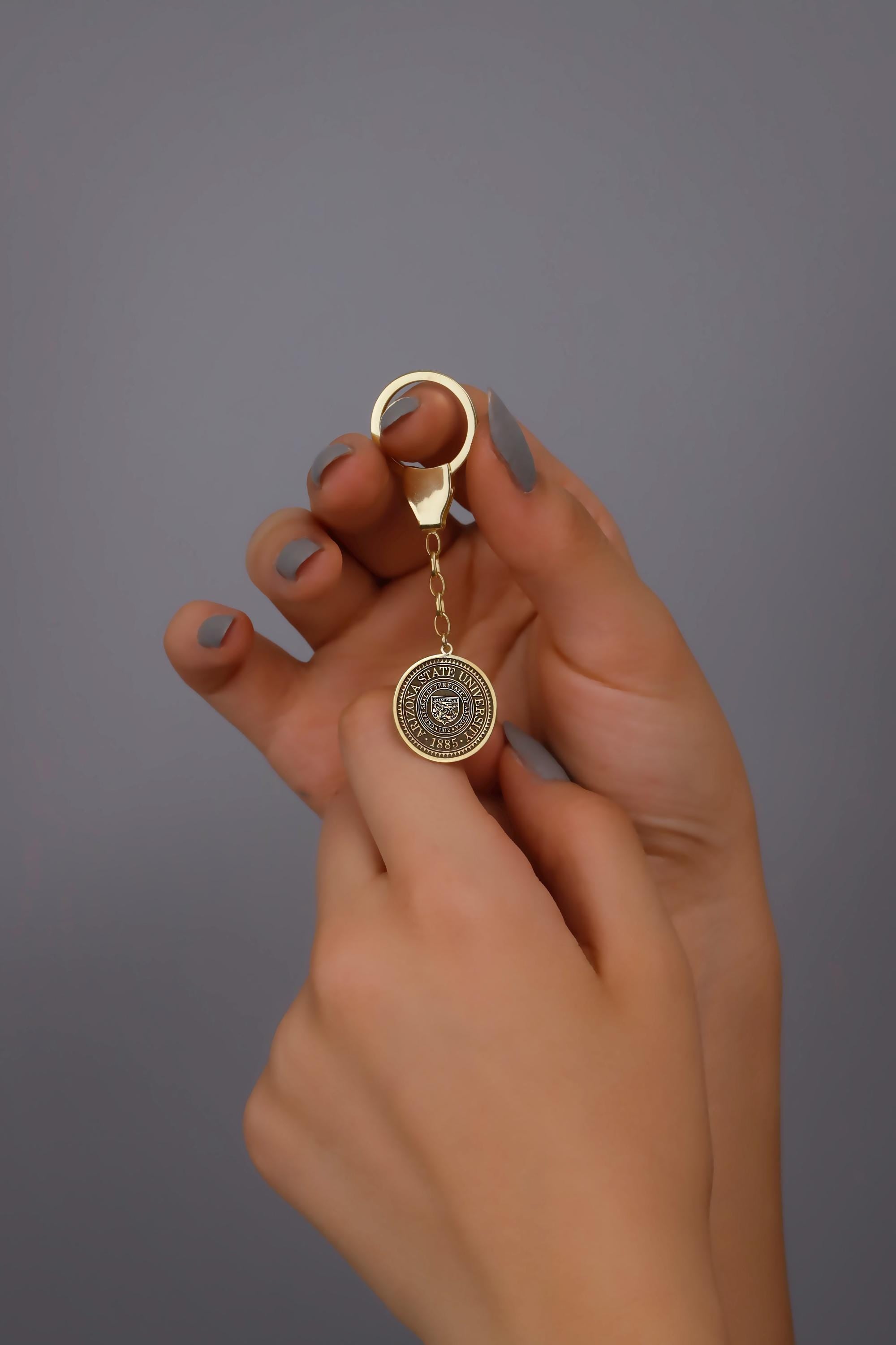 Silver Graduation Keychain - Celebrate Achievement with Inspirational Charm