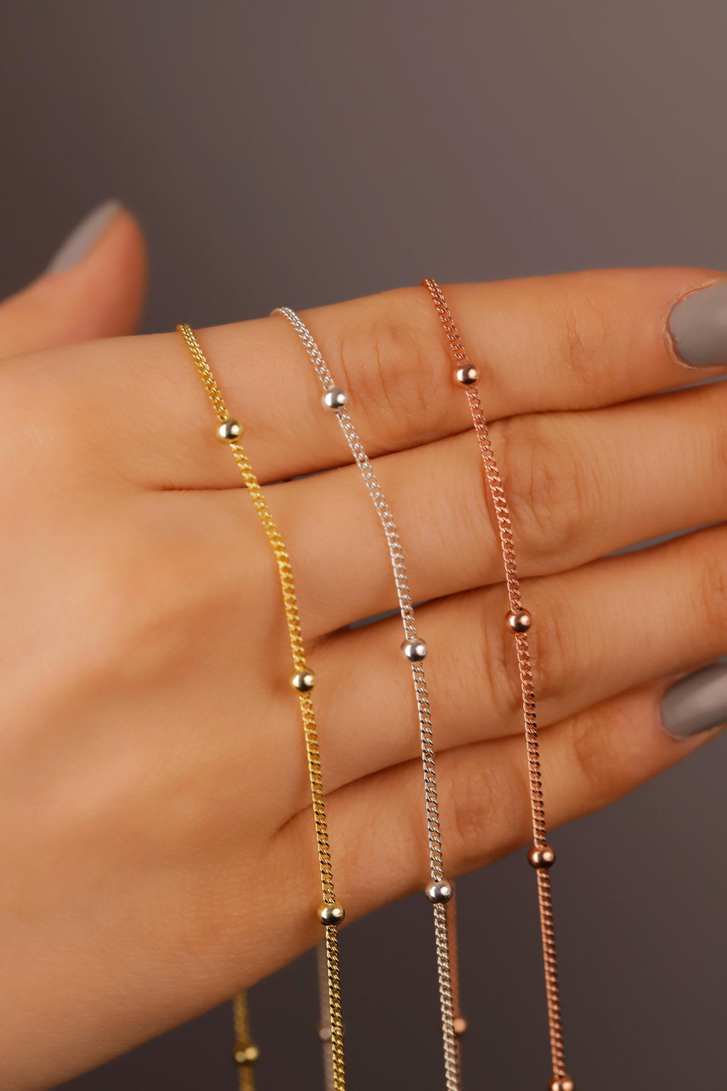 Beaded Satellite Choker Necklace