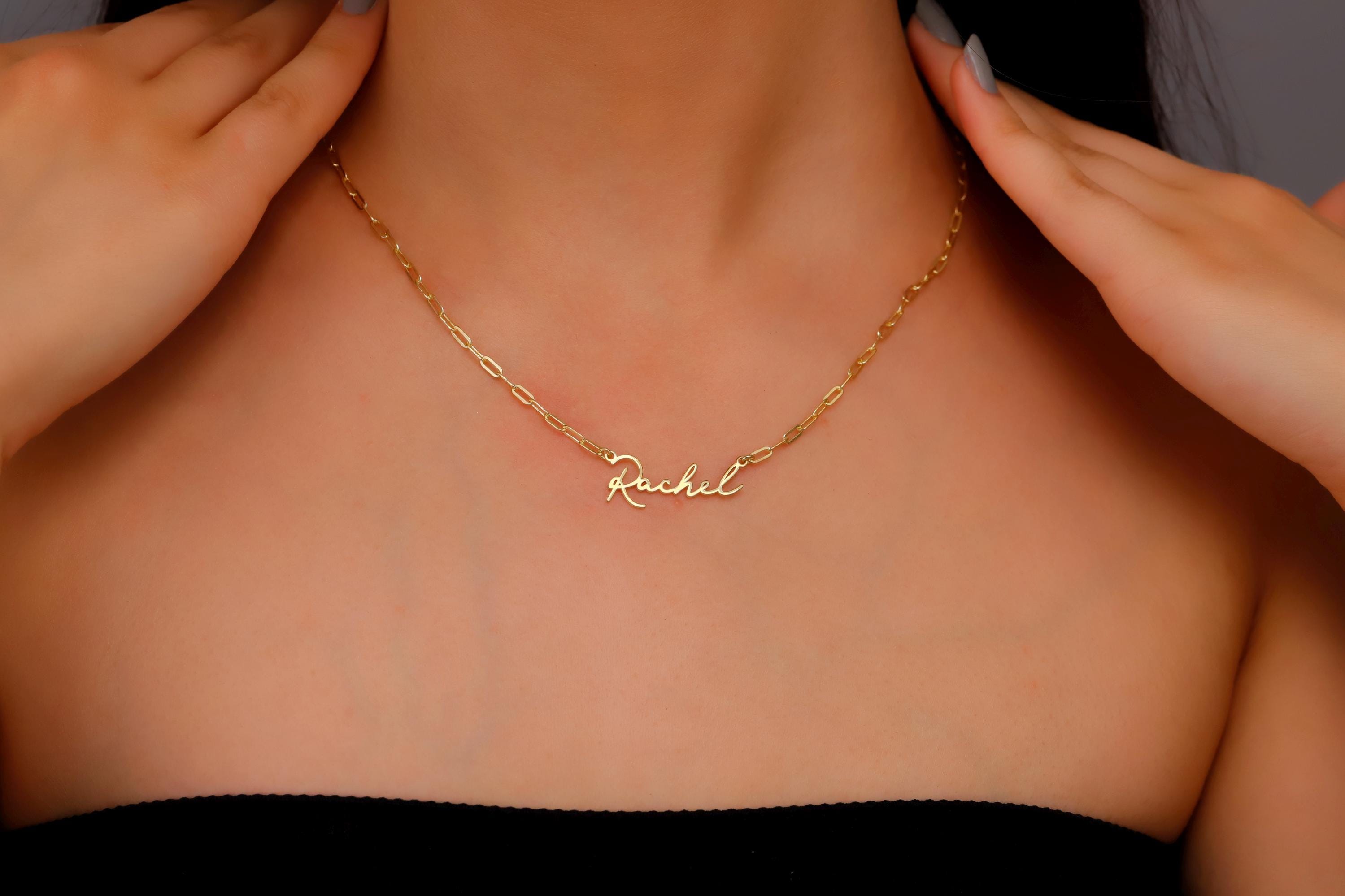 Personalized Gold & Silver Name Necklace | Dainty Link Chain Jewelry