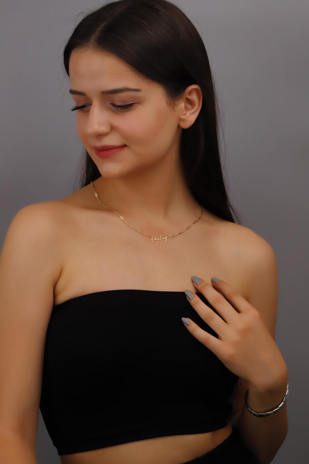 Personalized Gold & Silver Name Necklace | Dainty Link Chain Jewelry