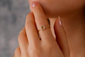 CZ Diamond Initial Ring | Personalized Sterling Silver Jewelry
