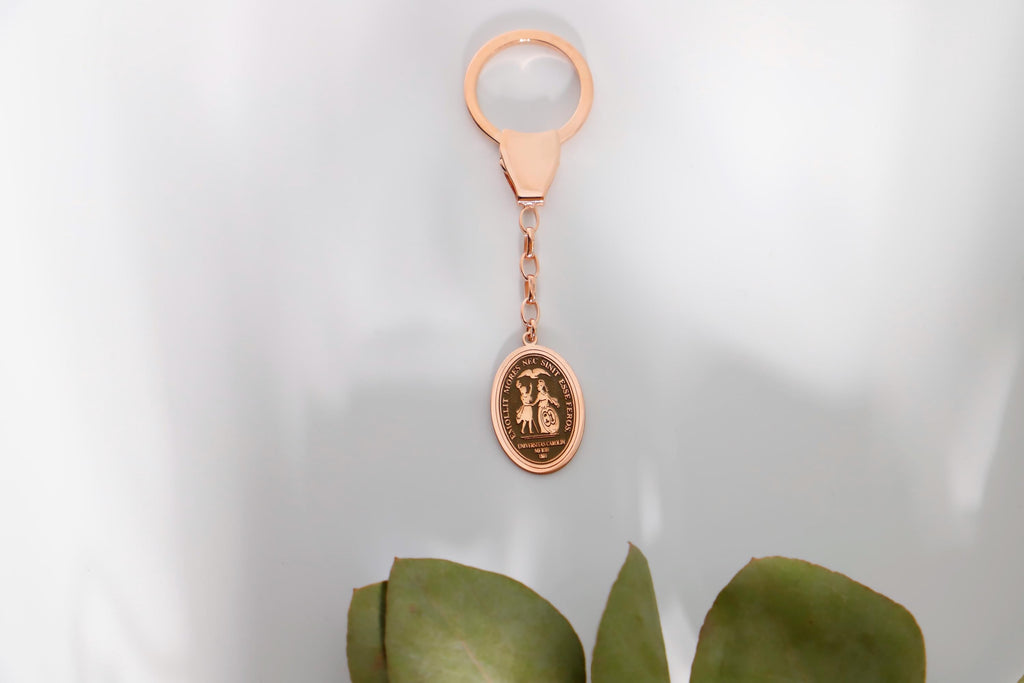 Silver Graduation Keychain - Celebrate Achievement with Inspirational Charm