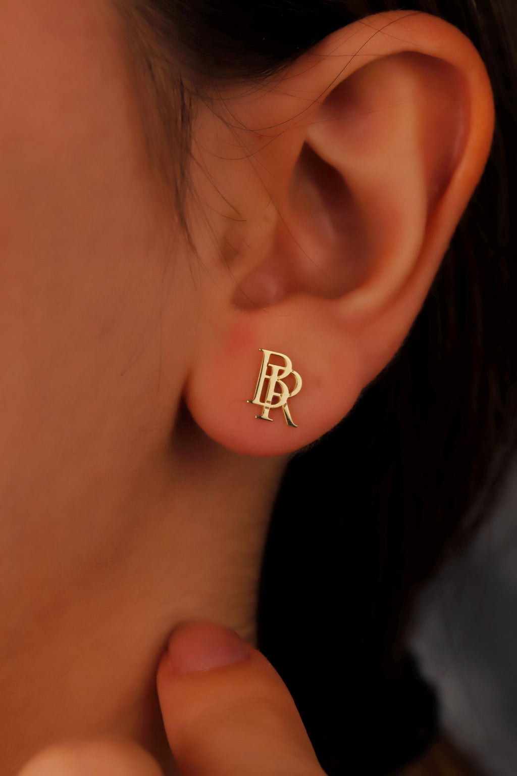 Silver and Co. Intertwined Initial Stud Earrings - Personalized Monogram Jewelry for a Unique Touch