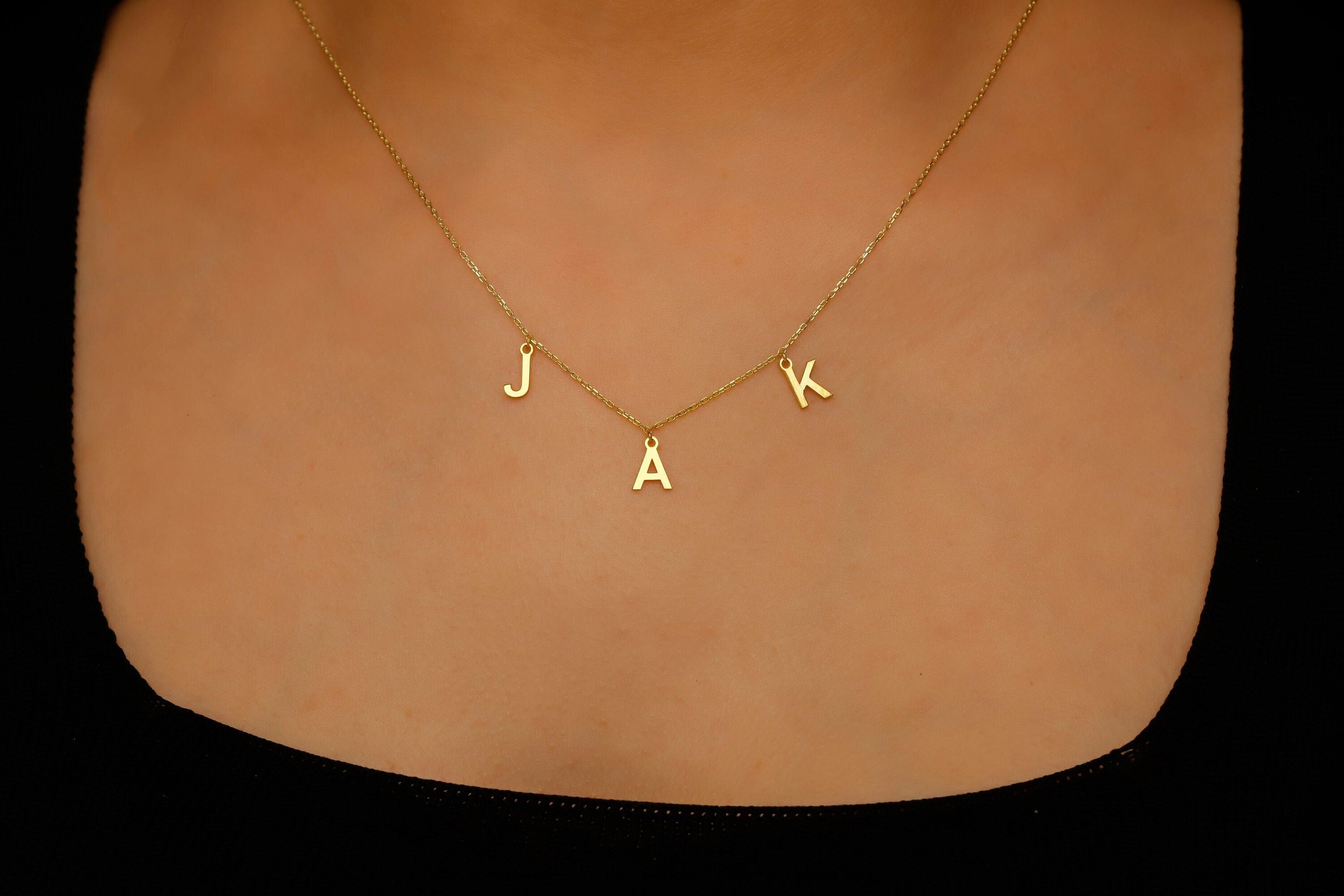 Personalized Dangle Letters Necklace