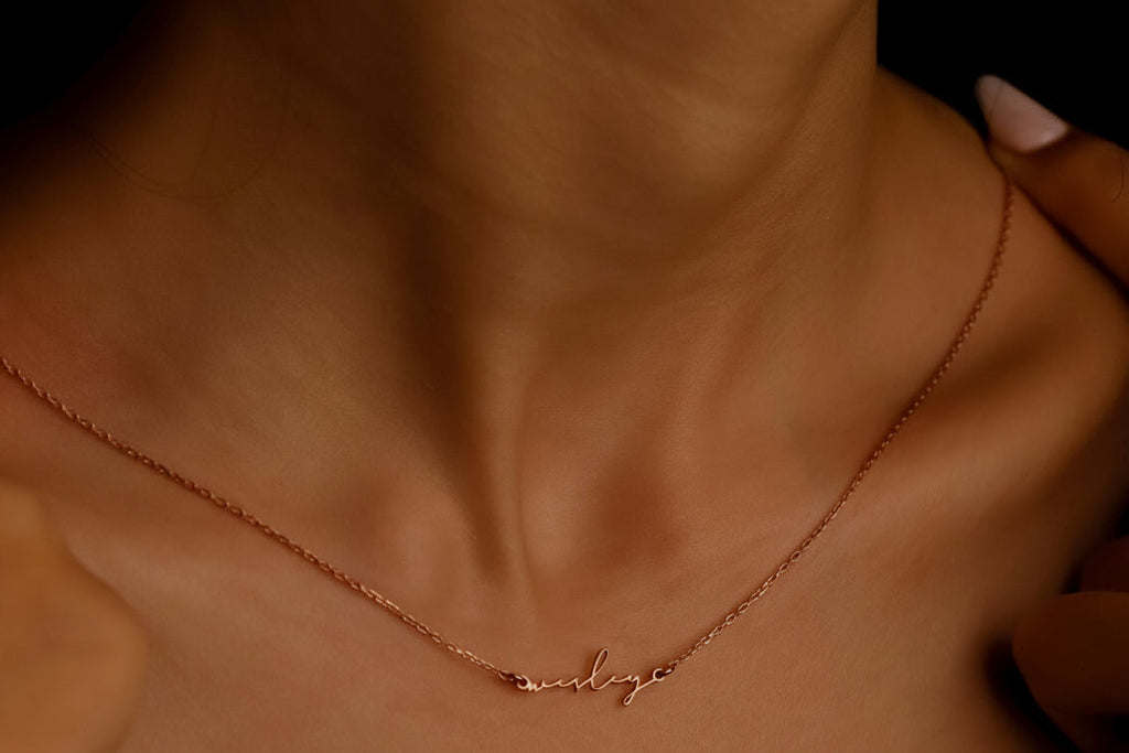 Dainty Name Necklace - Custom 18K Gold Filled Layering Jewelry for Moms - Minimalist Personalized Gift