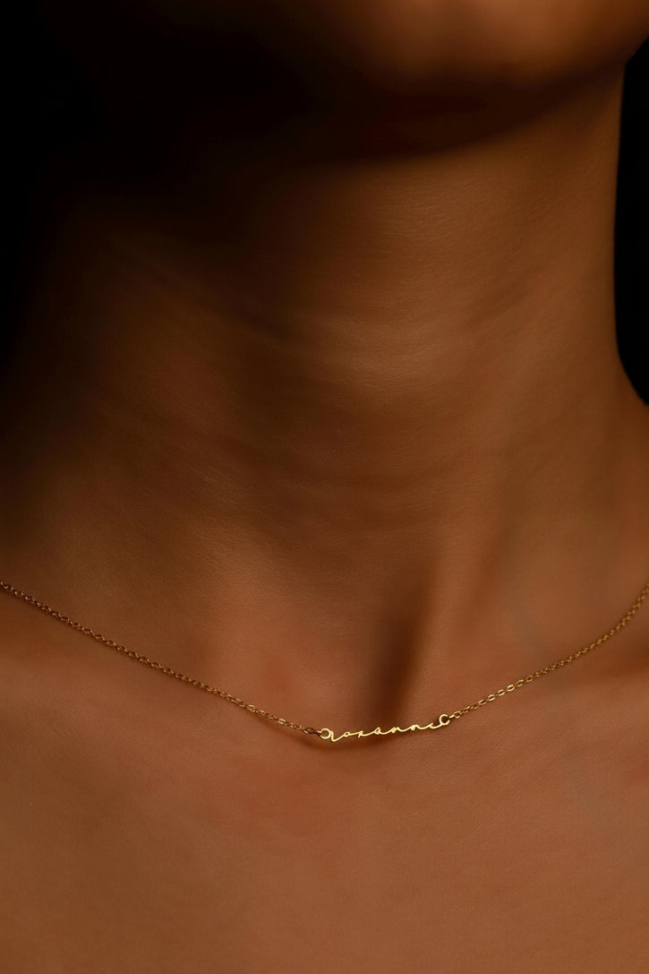 Dainty Name Necklace - Custom 18K Gold Filled Layering Jewelry for Moms - Minimalist Personalized Gift