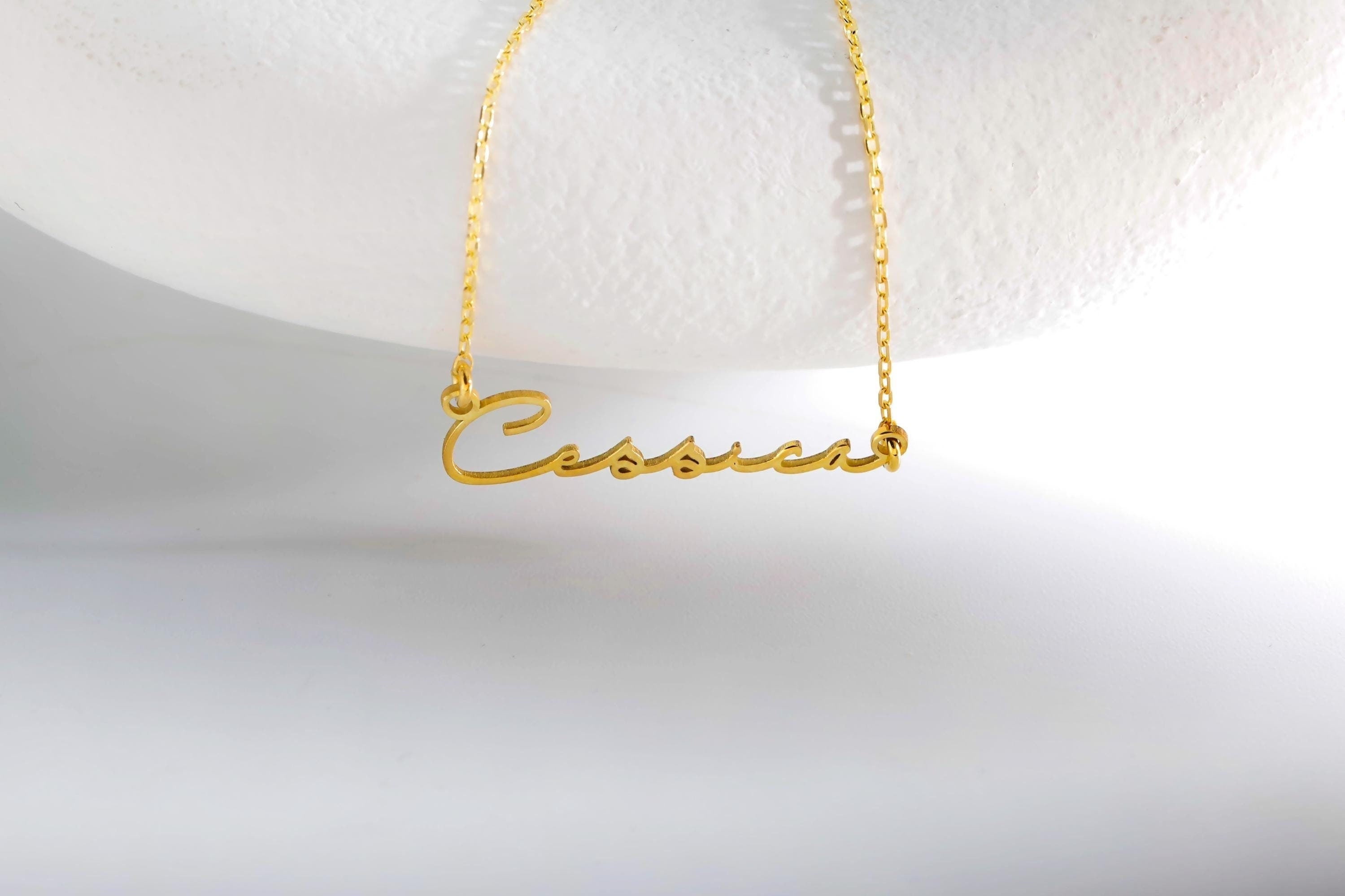 Solid Gold Personalized Name Necklace
