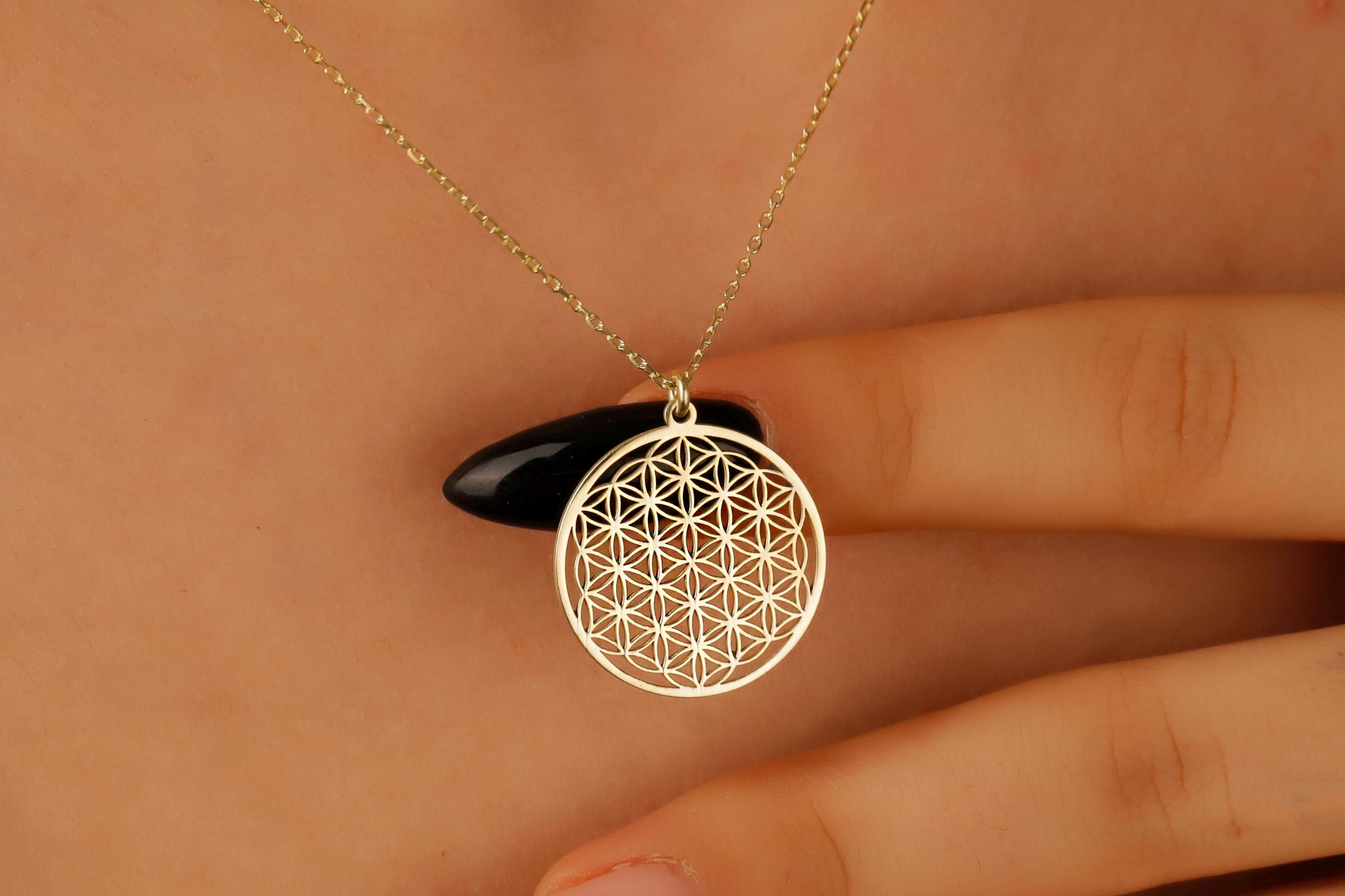 Life Harmony Flower of Life Pendant Necklace - Radiate Positive Energy and Connection