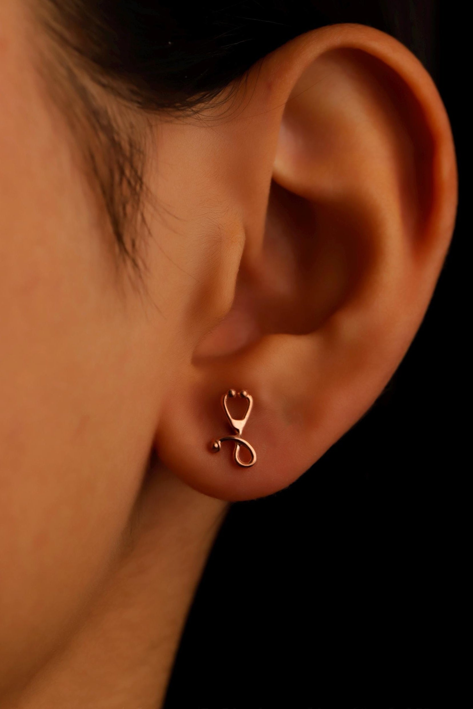Stethoscope Stud Earrings | Dainty Medical Jewelry | Perfect Gift for Nurses & Paramedics