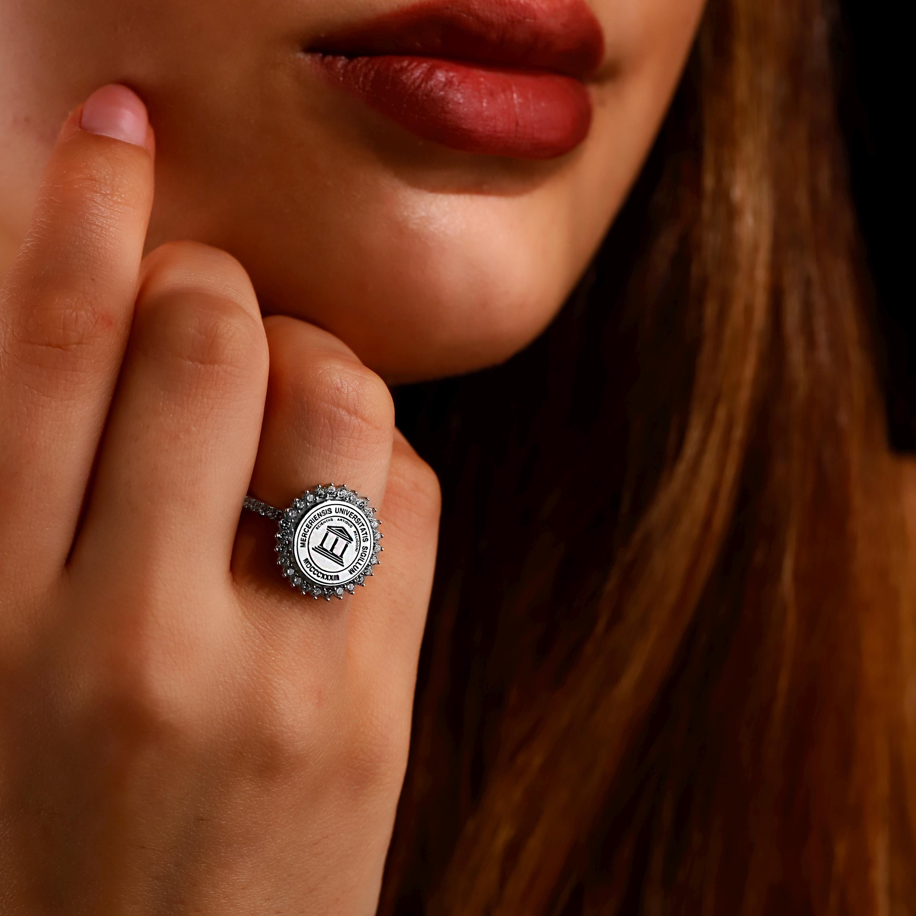 University Rings with Sparkling CZ Diamonds