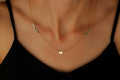 Gold Charm Co. Personalized Gold Heart Necklace with Two Names – Dainty Gift for Her in Gold, Rose & Silver