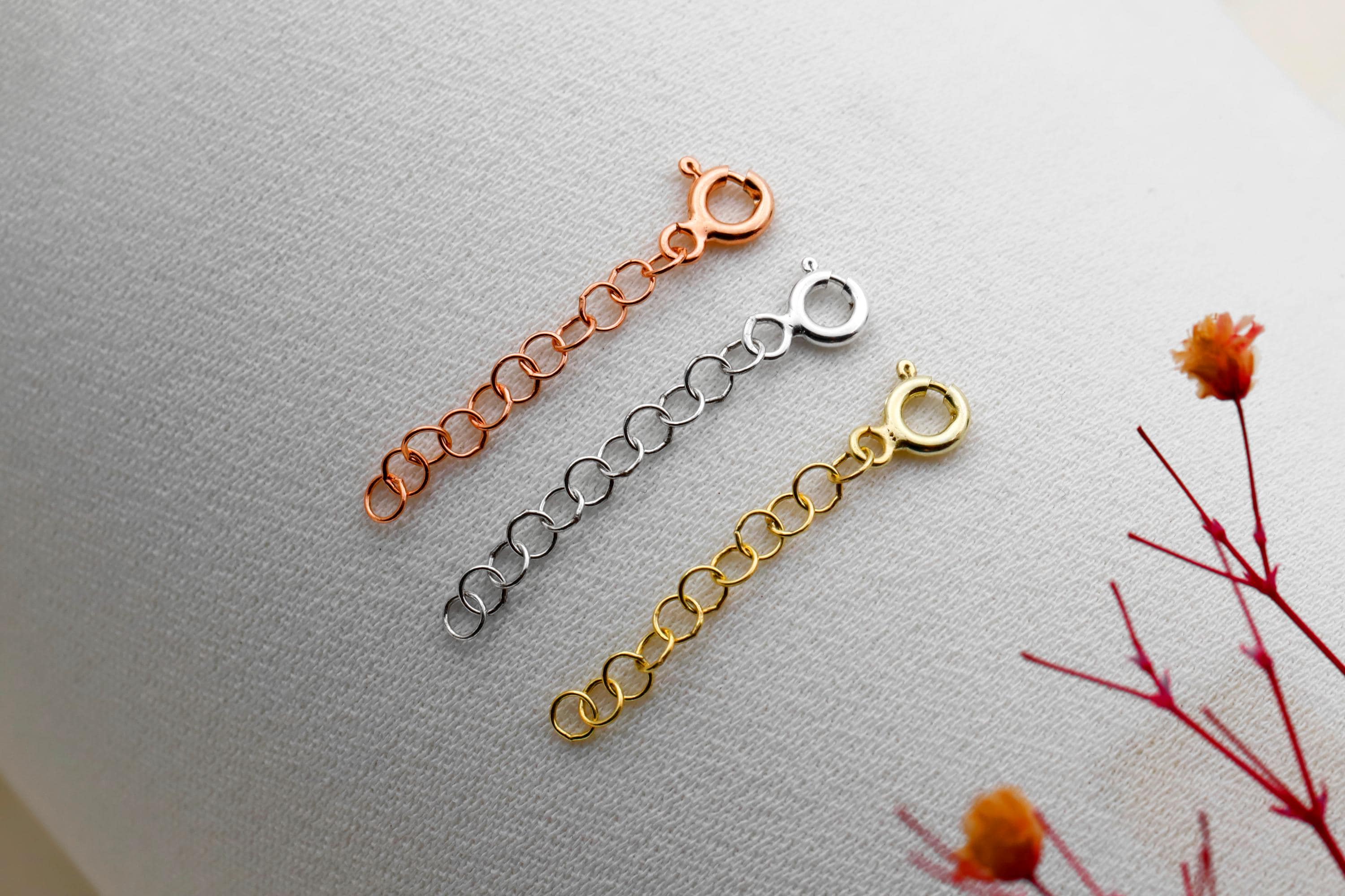 Adjustable Chain Extender for Necklaces & Bracelets - 925 Sterling Silver