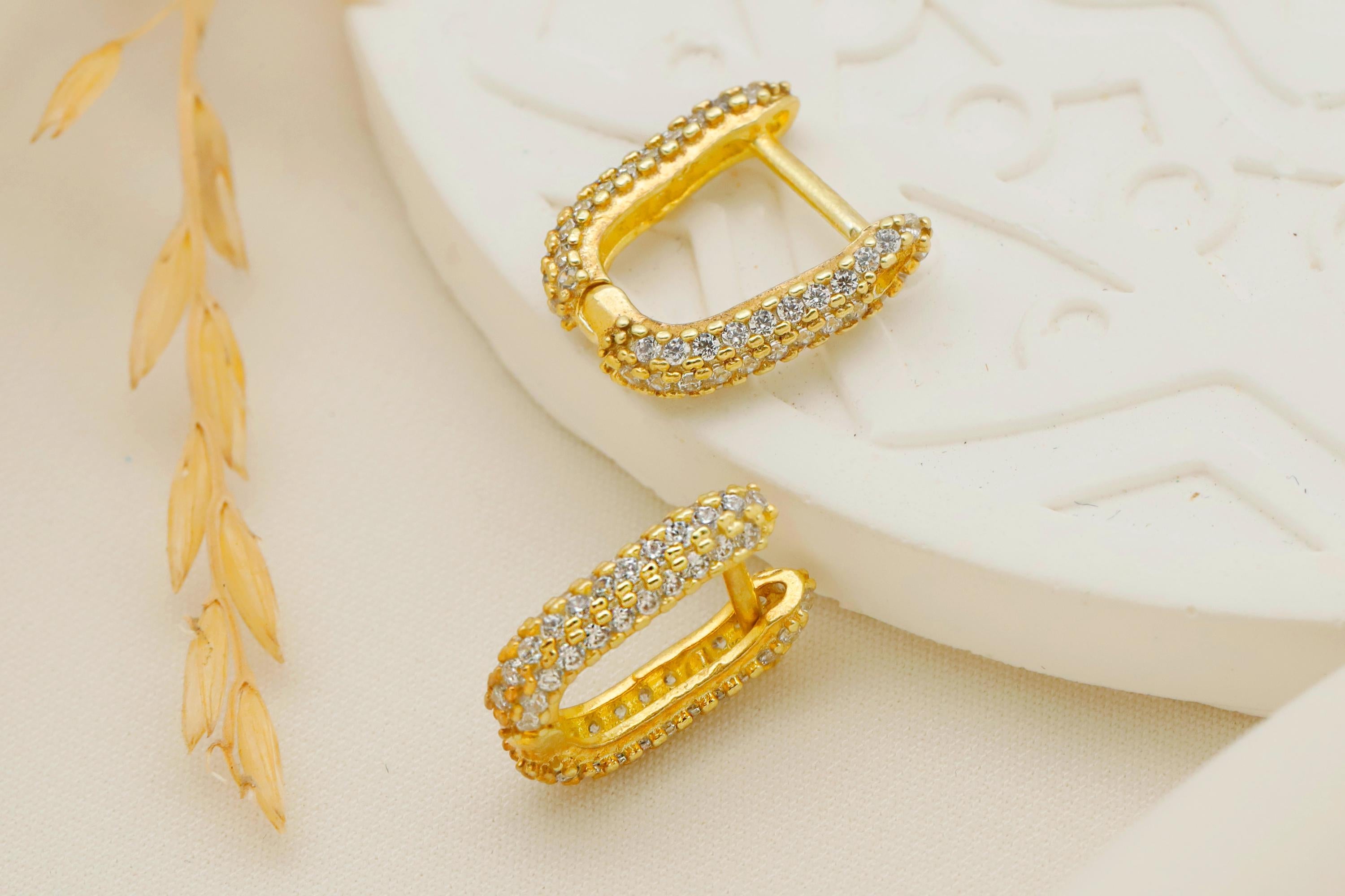 Sparkling Silver Diamond Huggie Earrings | Dainty CZ Cartilage Hoops for Your Earring Stack | Perfect Gift Idea