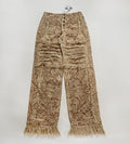 TAN FLORAL SCAV DENIM