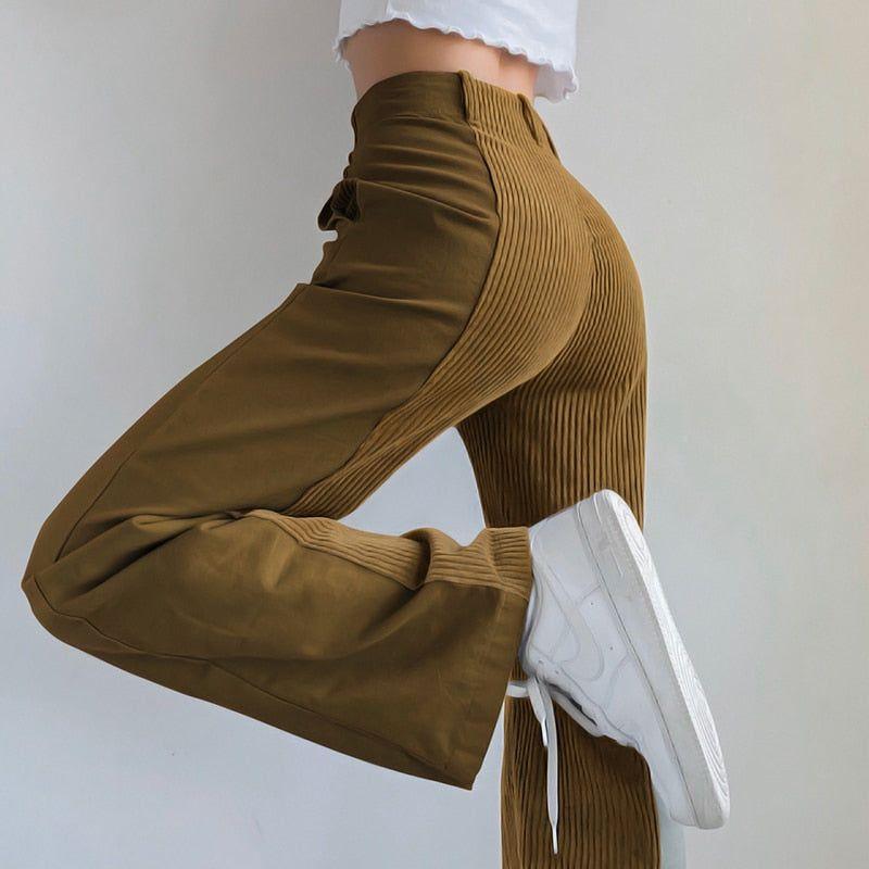 Influence Me Vintage Patchwork Brown Pants